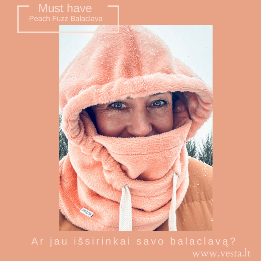 Gobtuvas BALACLAVA persikinis