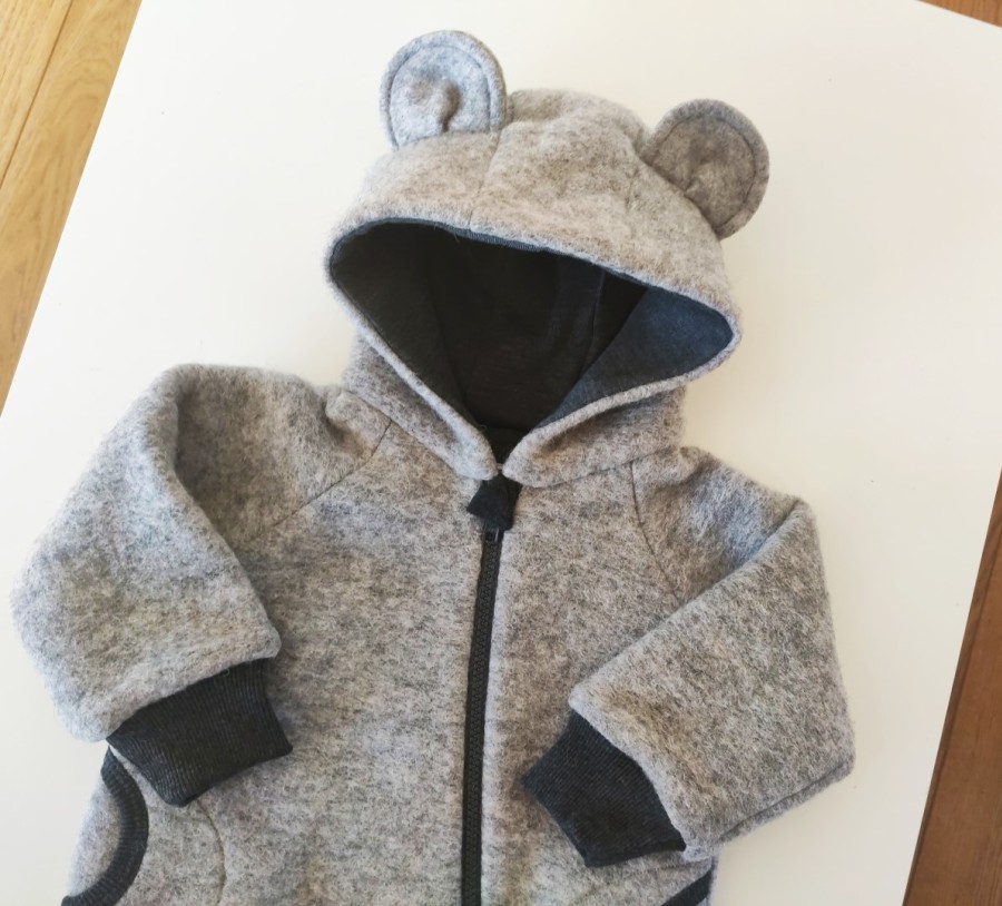 Grey Wool Baby Bear