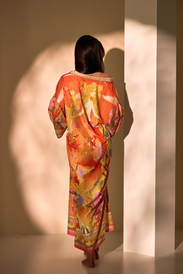 Kimono chalatas NAUJA DIENA- kakavinis