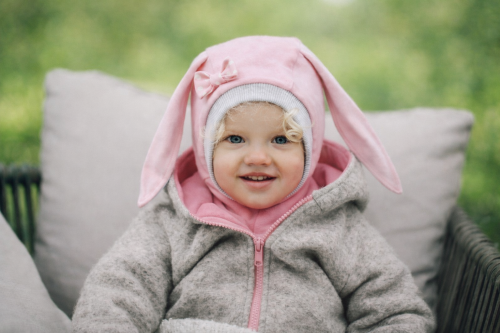 MEDVILNINIS ŠALMUKAS Pink Bunny tik 50 dydis