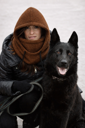 Vilnonė balaclava ruda