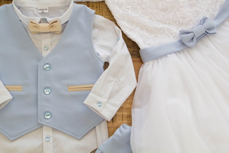 Žydras krikštynų kostiumėlis