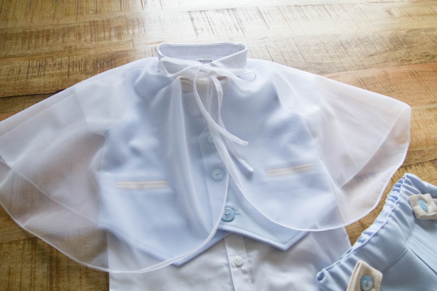 Žydras krikštynų kostiumėlis