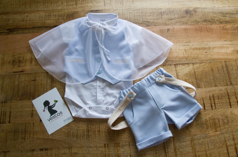 Žydras krikštynų kostiumėlis