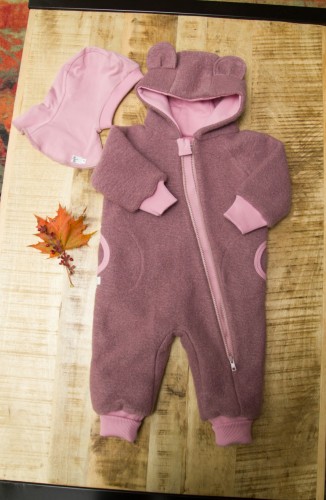 Vilnonis kombinezonas Ash Pink Baby Wool Bear