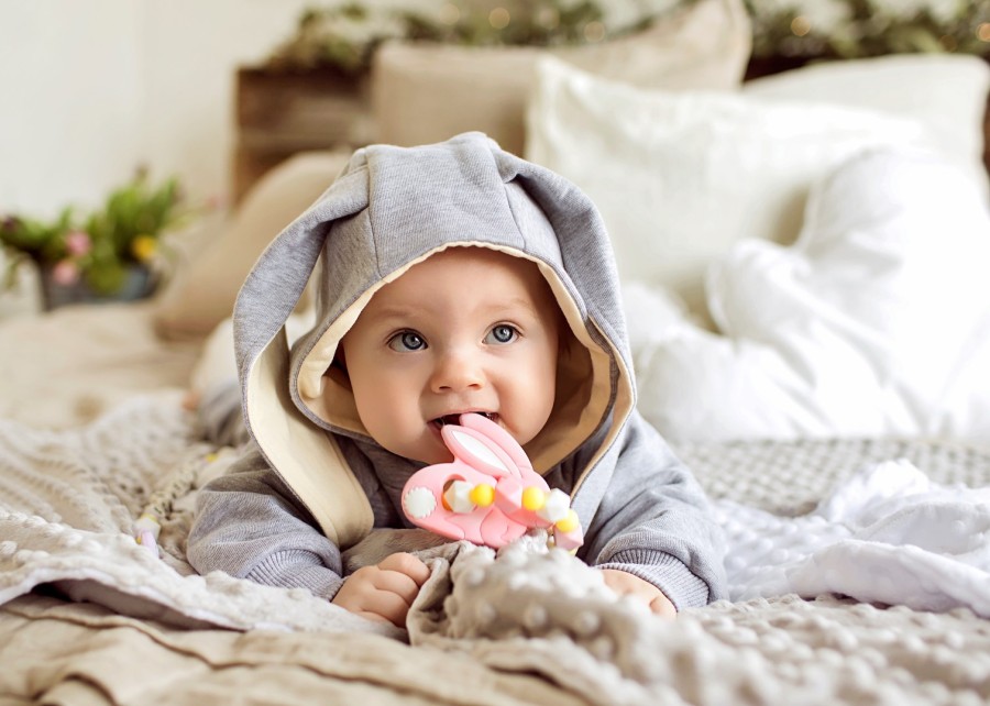 Kūdikio kombinezonas - Grey Cream Baby Bunny