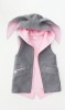 Medvilninė kiškio liemenė Pink Grey Bunny