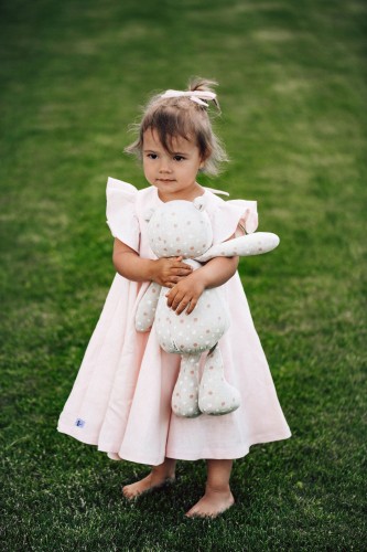 Lininė suknelė Suknelė PRINCESIŲ VASARA - rožinė