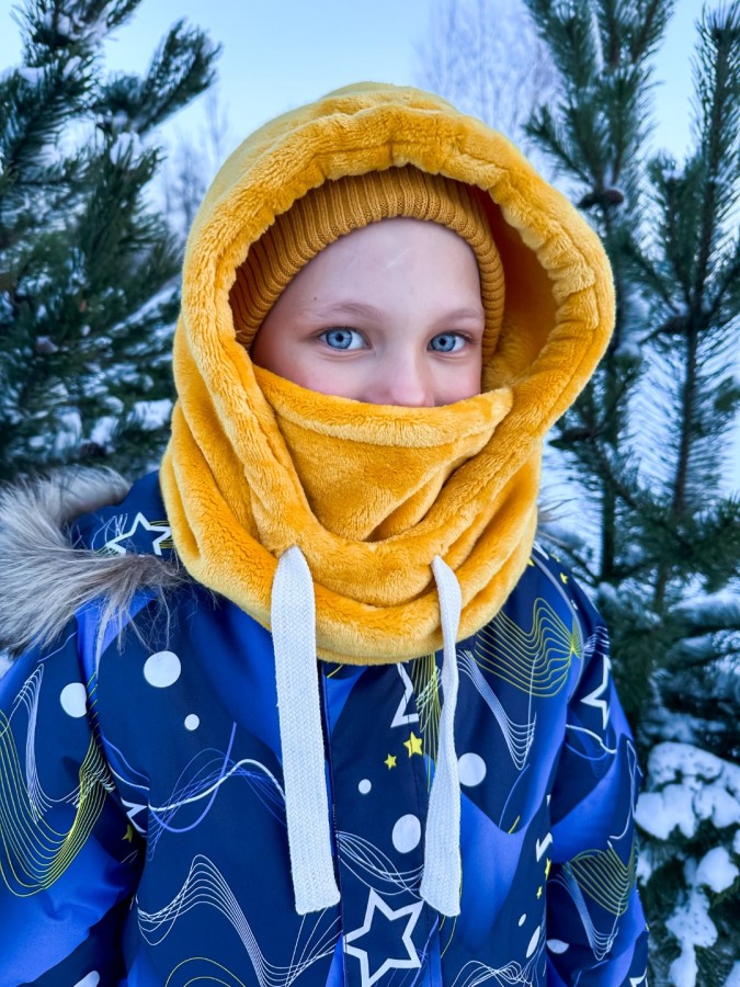 Vaikiška balaclava geltona