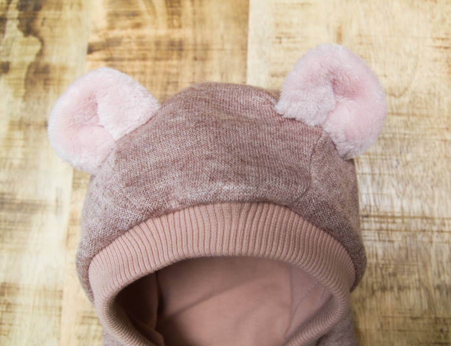 VILNONIS ŠALMAS kakavinis meškiukas tik 46 dydis